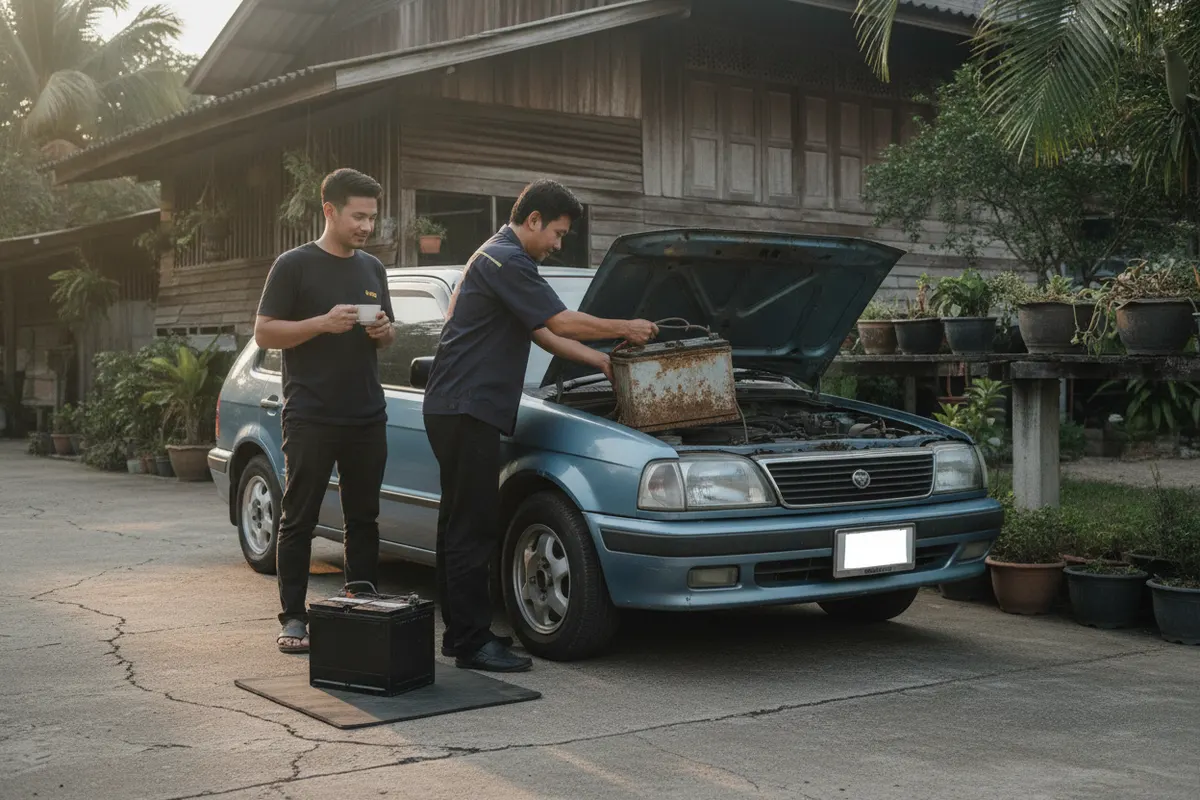 เปลี่ยนแบตเตอรี่ถึงที่ อุดรธานี (ภาพประกอบ)